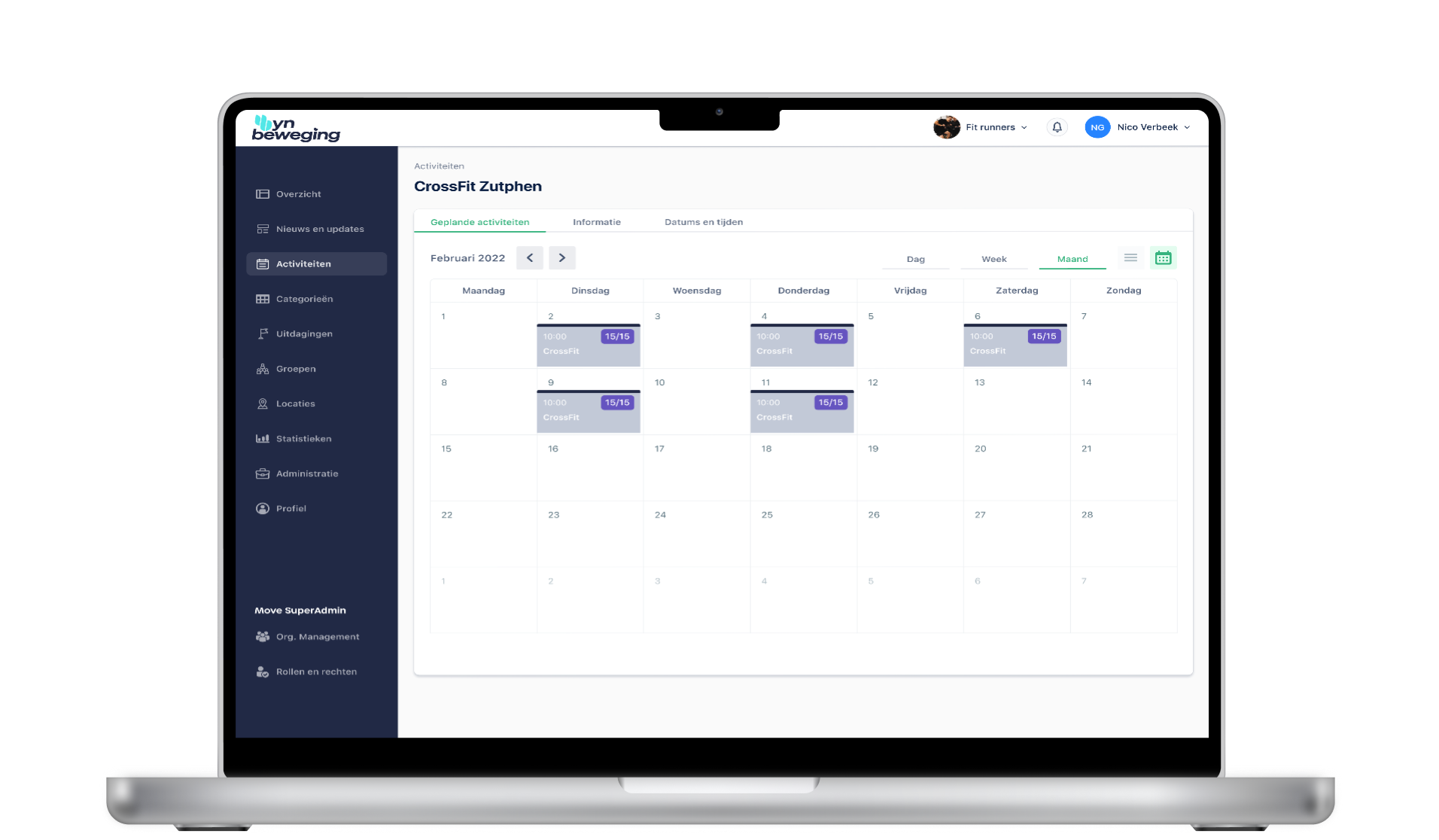 Sportaanbod dashboard Weststellingwerf | YnBeweging